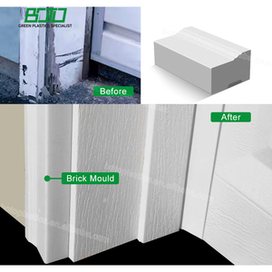 BOTO Brick Mould Size 1-1/4"x2" <strong>Trim</strong> and Moulding for <strong>Window</strong> and Door Modern Design <strong>PVC</strong> Brick Mouldings - Product Image 5
