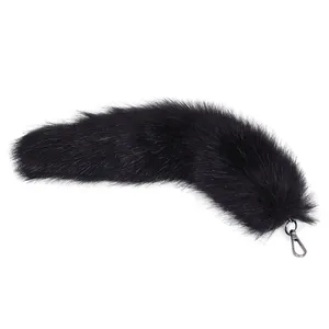 Giả Wolf Fur <span class=keywords><strong>Fox</strong></span> Raccoon Đuôi Mặt Dây Chuyền Phim Hoạt Hình Búp Bê Phím <span class=keywords><strong>Keychain</strong></span> Giả Chất Liệu Lông Thú Cho Túi Xách Sang Trọng Móc Chìa Khóa - Product Image 6