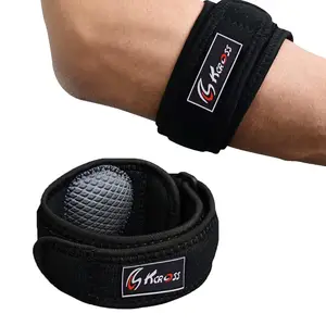 Penyangga siku tenis dapat diatur pegolf tali siku Band bantuan lengan bawah dengan bantalan kompresi untuk Tendonitis Pria & Wanita - Product Image 1