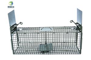 Складная гильотинная двухдверная клетка для животных, кошек, ловушка для борьбы с вредителями, кошачья ловушка, клетка для кошек - Product Image 6