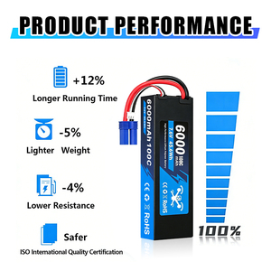 2S 7.6V 6000mAh/8000mAh/9000mAh 100C RC Grafen Pil Sert Kılıf 4mm Fişli Yüksek Voltajlı 1/10 1/8 RC Araba Truggy Tekne için - Product Image 3