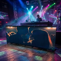 Cabine DJ pliable P2.5 GOB, écran LED pliable pour DJ, mur vidéo LED pour discothèque, scène, club de musique, événements
