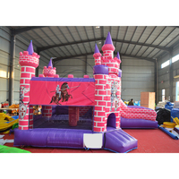 Château gonflable commercial avec toboggan, imprimé UV, en PVC, pour jardin, château gonflable pour enfants