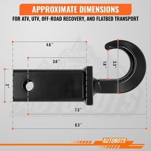 <span class=keywords><strong>Attelage</strong></span> <span class=keywords><strong>de</strong></span> remorque robuste en acier forgé, universel, revêtement PC, 3500 lb, attache carrée <span class=keywords><strong>de</strong></span> 2 pouces pour SUV, camion, tout-terrain, <span class=keywords><strong>crochet</strong></span> <span class=keywords><strong>de</strong></span> remorquage - Product Image 2
