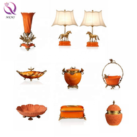 Vase d'intérieur en céramique rétro de luxe haut de gamme, créatif, lampe de table pour articles de décoration européens, décoration de salon