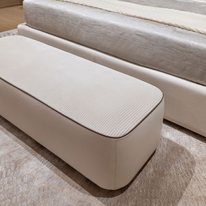Banc de chevet en cuir véritable italien de luxe, chaise-canapé pour chambre à coucher moderne et ensemble de meubles de salon, taille personnalisée - Product Image 3