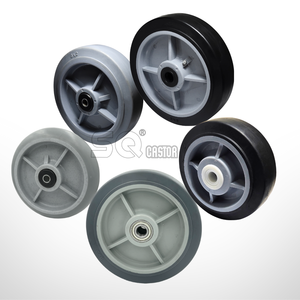8 inç x 2 inç Taçlı Termoplastik Kauçuk (TPR) Tekerlek - 600 Lbs Kapasiteli - Product Image 4