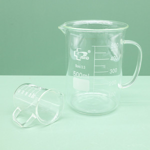 บีกเกอร์แก้วฮุยต้า 50-2000 มล. แบบมีขีดบอกปริมาตร ทำจากแก้วบอโรซิลิเกตคุณภาพสูง สำหรับใช้ในห้องปฏิบัติการ - Product Image 1