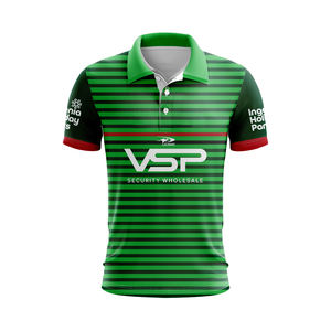 クイックドライポリエステルカスタムヴィンテージ昇華ストライプアイルランドNrlリーグ半袖メンズラグビーポロTシャツ2024 - Product Image 4