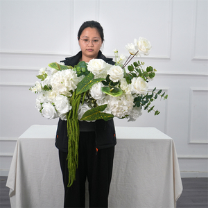Couture High-<b>End</b> Florals Artificial Silk Hydrangea Wedding Aisles Flower Runner for Floor Decor Mother's Day Decor - Product Image 3
