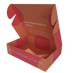 Set di Scatole Postali Ondulate Personalizzate Rosa Rosse con Stampa <span class=keywords><strong>Postino</strong></span> per Imballaggio Scarpe e Abbigliamento, Realizzate in Cartone con Logo Incluso - Product Image 1