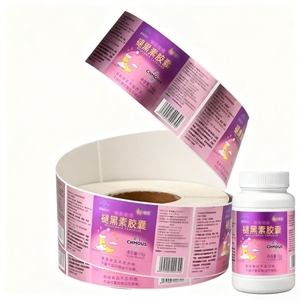 Personalizar suplemento de proteína en polvo a granel Etiqueta Privada impresión adhesiva brillante plata Bopp etiquetas para botella - Product Image 1