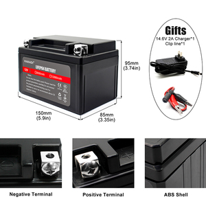 充電式ディープサイクル12V12AhLifepo4バッテリーパックボートフィッシング電動工具用BMS内蔵ソーラーリチウム電池 - Product Image 5