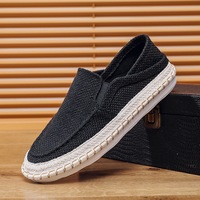 Sepatu kanvas abu-abu pria RO, bernapas dan ringan, cocok untuk musim panas.