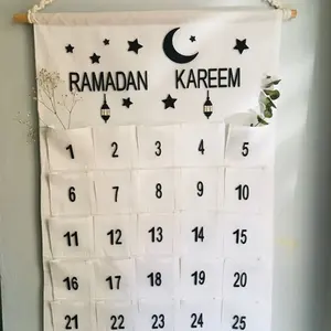 Cuenta atrás de Ramadán personalizada, decoración de Mubarak, calendario de adviento de Ramadán, venta al por mayor