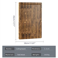 Planche à découper verticale en teck personnalisable avec logo, accessoires de cuisine modernes, plateau de cuisine, planche à découper en bois massif pour légumes