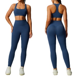 Conjunto Deportivo Personalizado para Mujer, Tallas Grandes, Transpirable, Diseño Sólido, Cintura Elástica, Cierre Ecológico, Conjunto de Yoga - Product Image 2