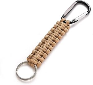 Factory Wholesale Paracord Keychain Carabiner Heavy Duty Braided Key Chain for Keys Camping Hiking Outdoor Gear Custom Logo - Product Image 6