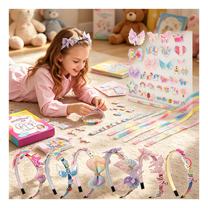 Kit de fabrication de coiffures pour enfants, ailes d'arc-en-ciel licorne à paillettes, fournitures artistiques, cadeau d'anniversaire, jouet - Product Image 2