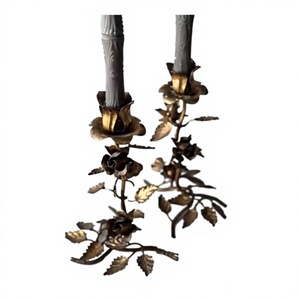 Floral <b>Candlestick</b> <b>Holder</b> for Home Decoration Durable Metal Design - Product Image 1