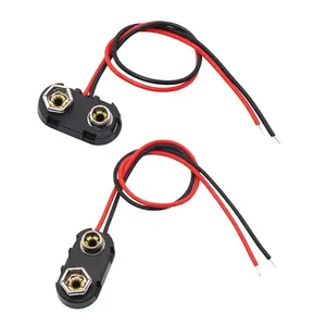 9V pin Snap nối Clip dây dẫn chủ Chiều dài dây 15cm cho Arduino DIY I/t Loại vỏ cứng