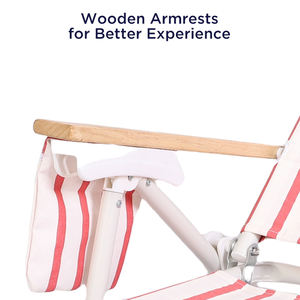 Chaise de plage pliante de qualité supérieure siège de chaise longue inclinable pour plage patio <span class=keywords><strong>jardin</strong></span> cour extérieure - Product Image 4