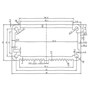 Cnc phay toàn bộ cơ thể ép đùn nhôm điện tử bao vây các nhà sản xuất tùy chỉnh công nghiệp kim loại dẫn lái xe điện vỏ - Product Image 4