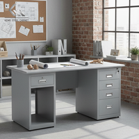 Structure métallique démontable, bureau d'ordinateur de haute qualité en métal, mobilier de bureau en acier, bureau