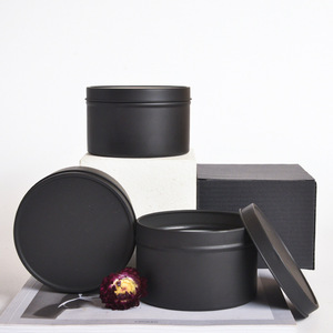 Black Tinplate Scented <b>Candle</b> Cylinder 2 <b>Wick</b> Home Decoration Gift - Product Image 3