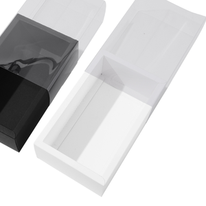 Caja de Embalaje para Cajones Vacíos, Papel Kraft/Blanco/Negro+PVC Transparente, Estampado, Reciclable, Personalizable, para Cosméticos - Product Image 4