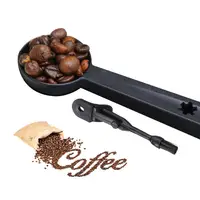 ملعقة متعددة الوظائف لقياس حبوب القهوة وفرشاة تنظيف