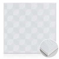 Plaques de plafond en PVC décoratives, panneaux de plafond suspendus insonorisants pour bureaux, hôtels, écoles