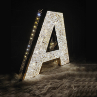 Lettres 3D LED personnalisées, logo de l'entreprise en acrylique diamanté, éclairage frontal, étanche IP54, multicolores, clignotants, télécommande