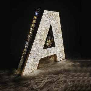 Lettres 3D LED personnalisées en acrylique diamanté, éclairées par l'avant, avec logo de nom d'entreprise, étanches IP54, lumières multicolores pour magasin ou bureau - Product Image 2