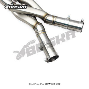 Tuyau d'échappement intermédiaire à longueur égale BOSKA SS304 en forme de Z pour BMW M3/M4 G80/G82 M2 G87 S58 3.0T 2021-2024, tuyau d'échappement haute performance - Product Image 4