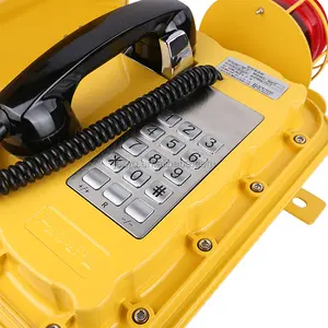 Telepon analog berkabel sistem keamanan telepon darurat tahan cuaca dengan lampu peringatan pengeras suara