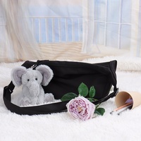 Porte-clés pendentif en peluche en forme d'éléphant abricot, rembourré en coton PP, unisexe, pour sac à dos ou décoration de voiture, fabriqué en Chine continentale
