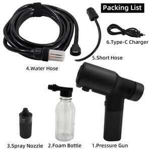 VERTAK 8V Laveuse de voiture portable haute pression, laveuse sans fil pour jardin domestique, <span class=keywords><strong>pistolet</strong></span> de lavage <span class=keywords><strong>à</strong></span> batterie <span class=keywords><strong>avec</strong></span> buse <span class=keywords><strong>à</strong></span> mousse - Product Image 2