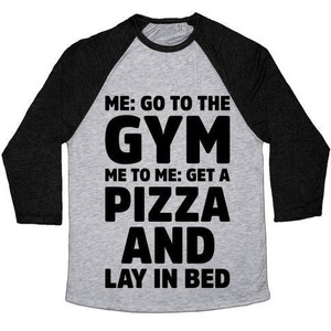 Camiseta de béisbol unisex Me to Me Go the Gym Tri-Blend - Product Image 1