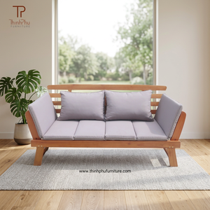 Contemporary Modern Acacia Wood Durable Garden Chair Powder Coated Aluminum Frame Outdoor Farmhouse Outdoor Garden Use Handmade - Product Image 2
