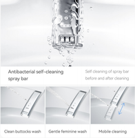 WC intelligent automatique de luxe de type œuf avec télécommande, siège chauffant et chasse d'eau, ensemble cuvette bidet à siphon en S pour hôtels et salles de bain
