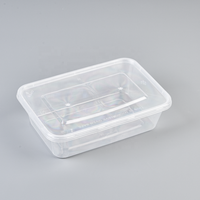 Boîtes d'emballage jetables transparentes en PP pour la restauration rapide, compatibles micro-ondes, contenants en plastique pour repas et préparation de repas, vente en gros