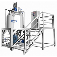 Homogénéisateur mélangeur sous vide à chauffage vapeur 500L 1000L 2000L 3000 litres, réservoir de conditionnement, lotion, machine d'homogénéisation