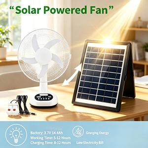 Real Gift Box Camping <b>Fan</b> Light Solar Charging <b>Fan</b> Solar Camping Light Mechanical Large Solar <b>Fan</b> - Product Image 1
