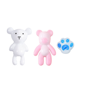 Molde de silicona con forma de oso sentado para hacer joyas DIY, herramientas de manualidades, suministros de adornos de réplica de forma irregular blanca - Product Image 3