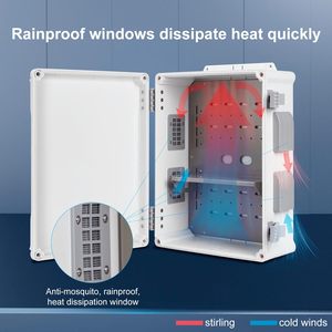 Outdoor Abs Elektrische Aansluitdoos 15.1 \ "H X 11 \" L X 6.1 \ "W Intern Montagepaneel Scharnierende Elektronica Instrumentenbehuizing - Product Image 3
