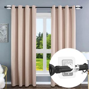 Single Tier Bathroom Self-Adhesive Transparent <b>Plastic</b> Curtain Rod Bracket <b>Hook</b> with Multifunctional Design - Product Image 3