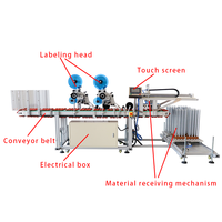 Machine d'étiquetage de boissons à écran tactile Orshang, électrique, automatique, contrôlée par PLC, à grande vitesse, pour roulements de moteur, double plateau plat