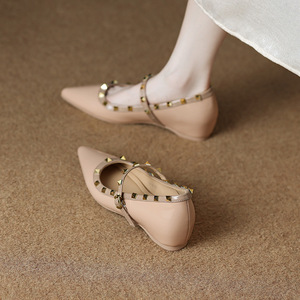 2026 New Styles <b>Soft</b> Insole Fashion Studs Beautiful Ladies Dress Pumps <b>Shoes</b> Women Flats <b>Shoes</b> for Wedding Bridal - Product Image 5