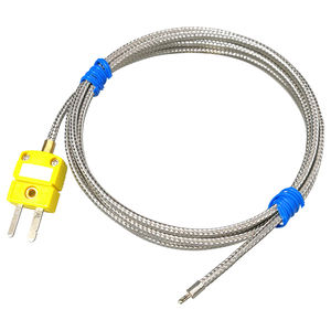Ligne de thermomètre de type K Thermocouple résistant aux hautes températures capteur de température d'isolation de température de four en Fiber de céramique - Product Image 1